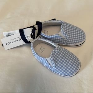 Janie & Jack - Blue Gingham Shoes - 12-18 months